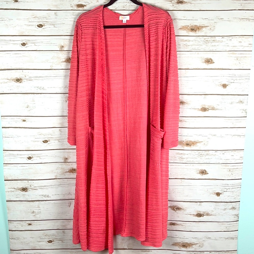 LuLaRoe Sarah Duster Sweater! Coral color!